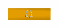 DoorBird D21x Namensschild für eine Ruftaste, Glockensymbol – RAL 1004
