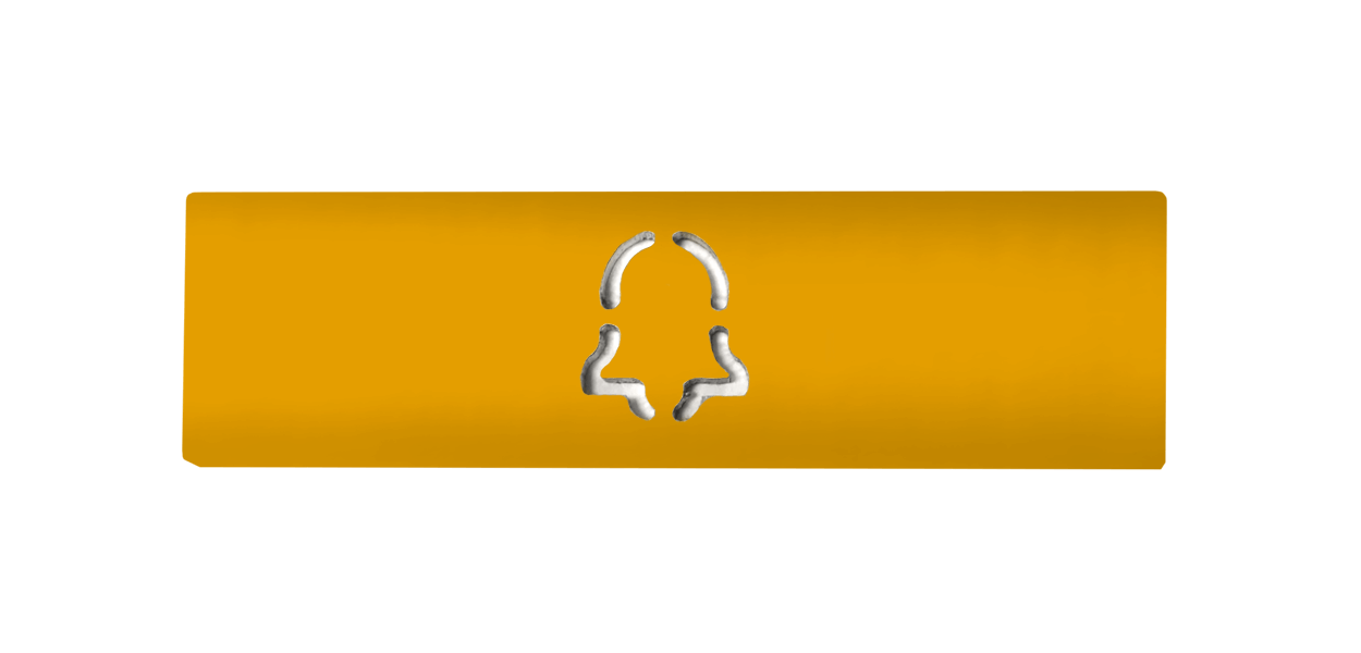 Doorbird DoorBird D21x Namensschild für eine Ruftaste, Glockensymbol – RAL 1004