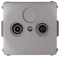 Kopp 924743083 Antennensteckdose 2-fach TV/RF VENEDIG platin