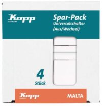 Kopp 622613057 Universalschalter 10AX 250V Malta Pack:4 arktis