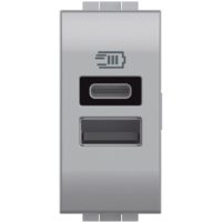 BTicino NT4191AC LivingLight USB-Lade- steckdose 1M m.1xUSB-A u.1xUSB-C Tech