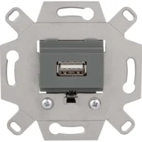 Merten USB-Anschlussdosen-Einsatz 1-fach grau MEG4581-0000