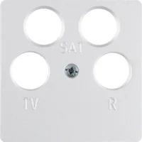 Berker Zentralplatte aluminium 4 Loch 14841404