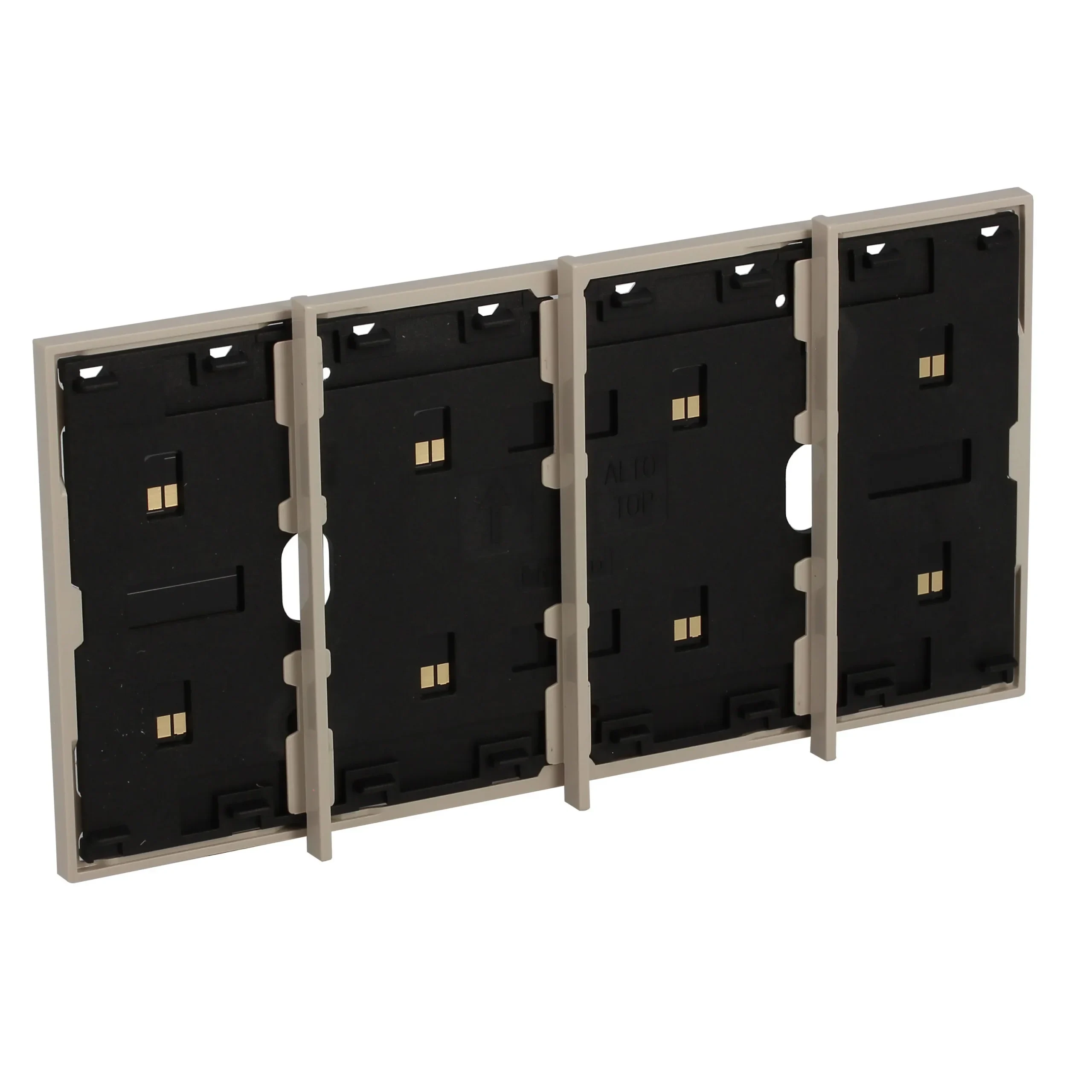 Legrand BTicino KM8103P1 LivingNow 4M Rahmen mit Busleitung f.3-modulige Dose Sand