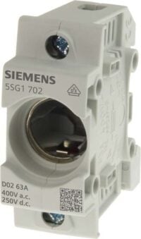 Siemens 5SG1702 Neozed Sicherungssockel D02 1polig 63A AC400VDC250V ohne LED