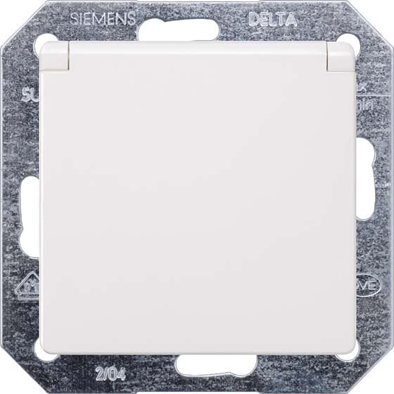 Siemens Siemens 5UB1917 DELTA i-system titanweiß SCHUKO Steckdose Klappdeckel