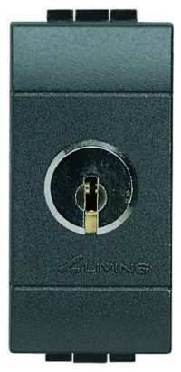 BTicino L4022 Schlüsselschalter Wechselkon. gleiche Schließung Anthrazit