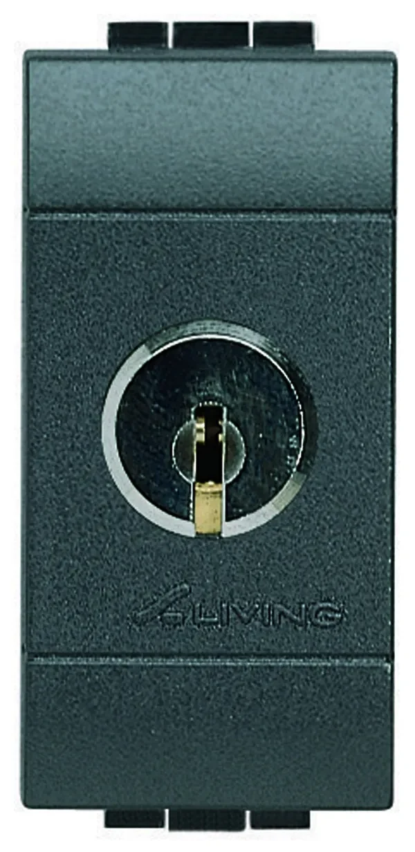 BTicino L4022 Schlüsselschalter Wechselkon. gleiche Schließung Anthrazit