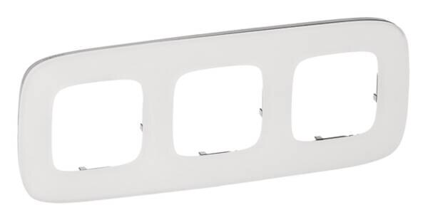 Legrand 755543 Rahmen 3-fach Valena Allure Weiß Glass Echtglas