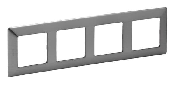 Legrand Legrand 754154 Rahmen 4-fach Valena Life Inoxgrau Thermoplast