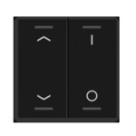 MDT Wippe für KNX Taster Light 55 schwarz matt Jalousie/Sch. BE-TAL55W206.C1
