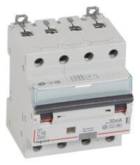 Legrand 411244 DX3 Fi/LS-Schalter C 16A 4-polig 6kA 30mA Typ F 400VAC 4TE