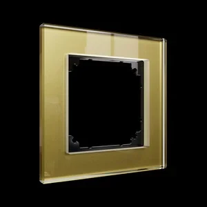 Merten Merten Echtglasrahmen 1-fach gold, M-Plan MEG4010-2341