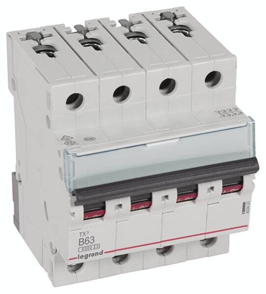 Legrand 403423 TX3 LS-Schalter B 63A 4-polig 6kA 400VAC 4TE