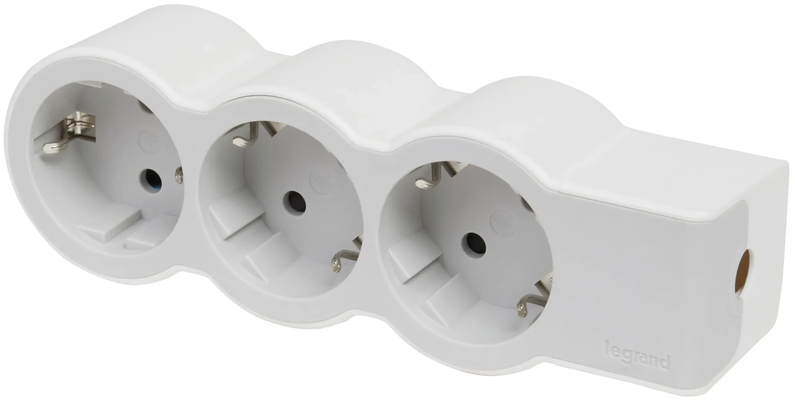Legrand Legrand 694573 Flache Steckdosenleiste 3xSDO ohne Kabel ultraweiß/grau