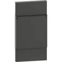 BTicino KG04P LivingNow Abdeckung mit Klappdeckel für Schuko Steckdose Black