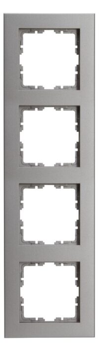 Kopp 407147007 HK07 PURE Abdeckrahmen 4-fach stahlfarben