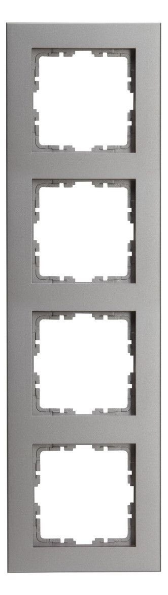 Kopp Kopp 407147007 HK07 PURE Abdeckrahmen 4-fach stahlfarben