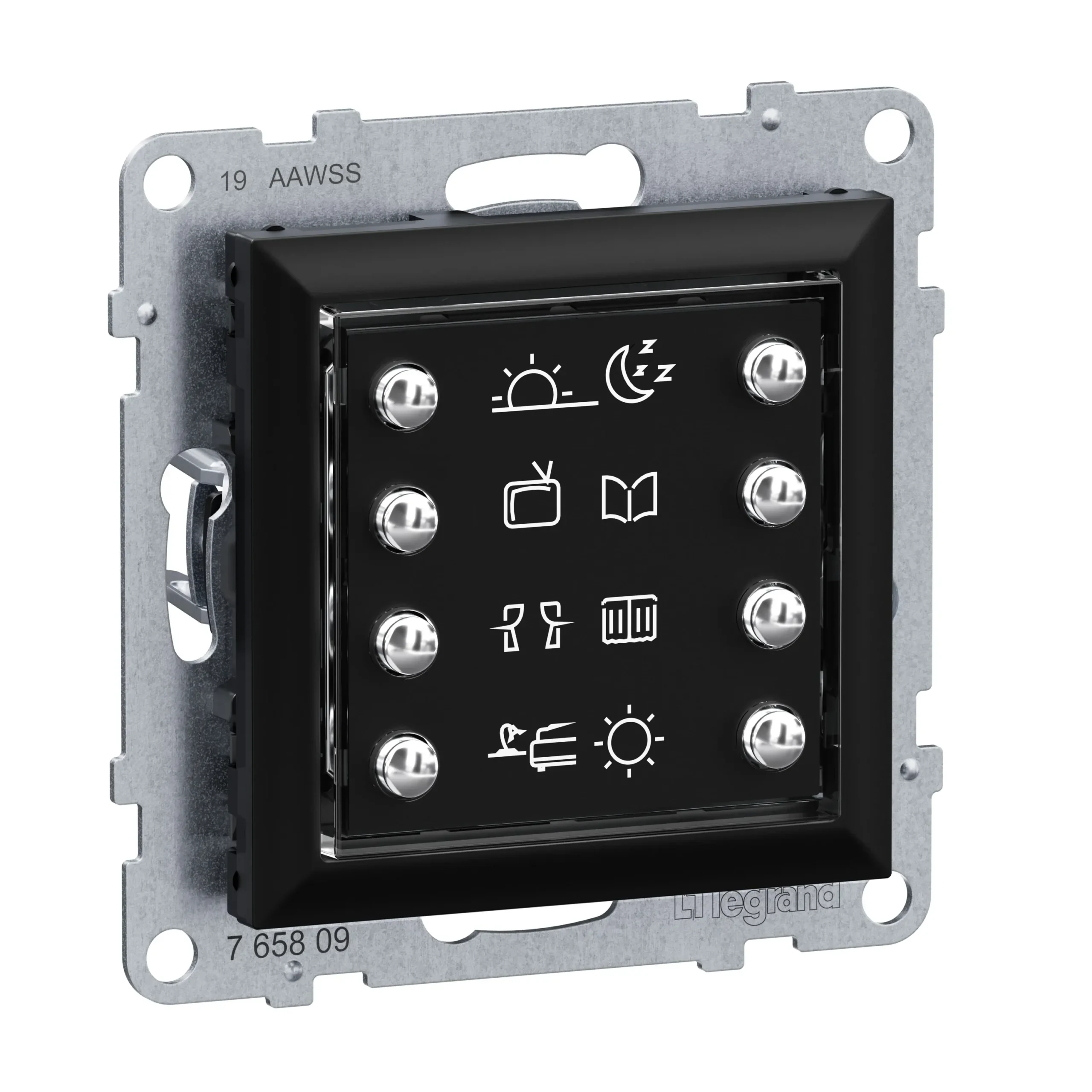 Legrand Legrand 765809 Seano MyHome Szenentaster zum Abrufen von 8 Szenarien in der