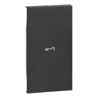 BTicino KG01M2F LivingNow 2M Tasten- abdeckung mit Symbol Schlüssel Black
