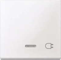 Merten Wippe Kontr.Fenster polar weiß Aufdruck Steckdose 431719