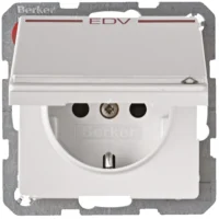 Berker Steckdose SCHUKO deckel und Beschrift 47526059