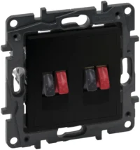 Legrand 864549 Lautsprecherauslass mit Feder 2-fach Niloe Step schwarz