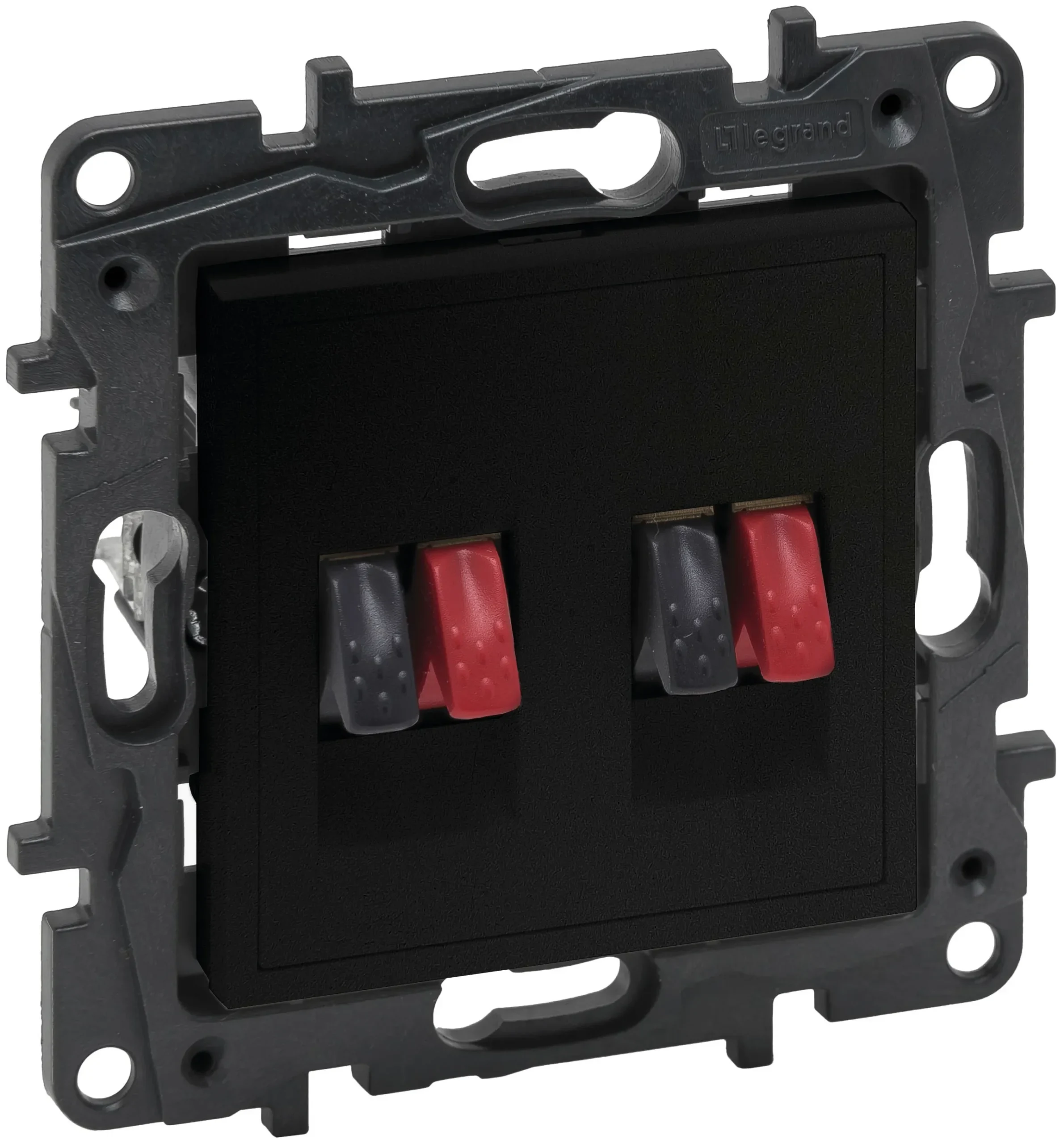 Legrand Legrand 864549 Lautsprecherauslass mit Feder 2-fach Niloe Step schwarz