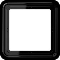 Jung Rahmen 1-fach schwarz waage/senkrecht CD 581 SW