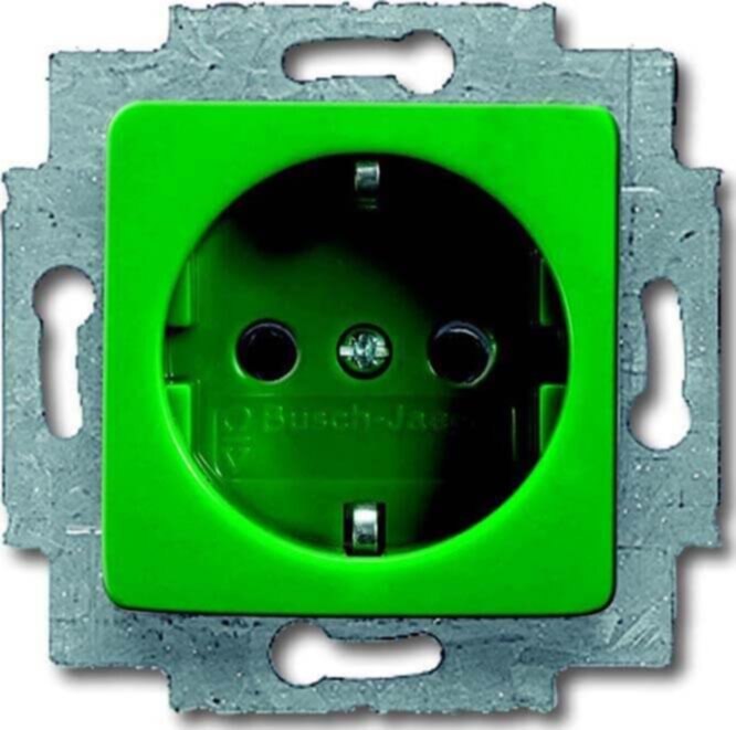 Busch-Jaeger Busch-Jaeger SCHUKO Steckdosen-Einsatz grün RAL6032 20 EUCQ-13-212-101