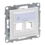 Legrand 765602 SEANO 2-fach Adapter für Key-Stone Datendosen Ultraweiß