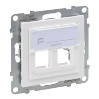 Legrand 765602 SEANO 2-fach Adapter für Key-Stone Datendosen Ultraweiß