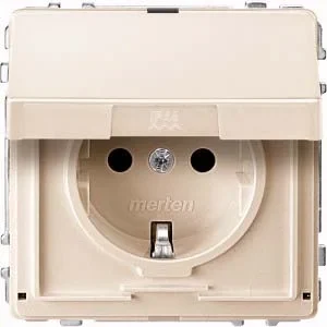 Merten Merten SCHUKO-Steckdose weiß Klappdeckel MEG2310-7244
