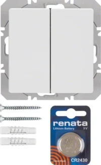 Berker KNX-Funk Wandsender 2-fach polarweiß samt 85656229