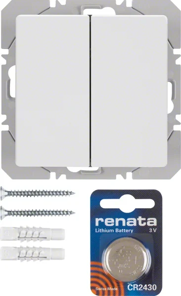 Berker Berker KNX-Funk Wandsender 2-fach polarweiß samt 85656229
