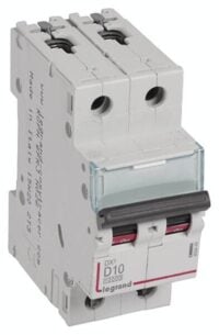 Legrand 409449 DX3 LS-Schalter D 10A 2-polig 10kA 400VAC 2TE