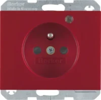 Berker Steckdose Glas rt/gl Kontroll-LED 6765097015