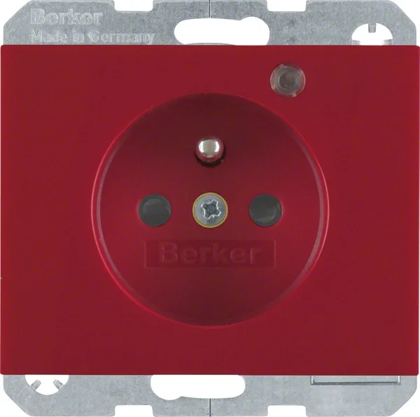 Berker Berker Steckdose Glas rt/gl Kontroll-LED 6765097015