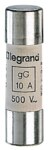 Legrand 012310 Zylindersicherung gG 10A 8,5x31,5 trägflink 400VAC 20kA ohne Kennm.