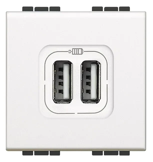 Legrand BTicino N4285C2 USB-Ladesteckdose 2-fach 1500mA 2M Weiß
