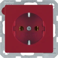 Berker SCHUKO-Steckdose rot, samt 41436012