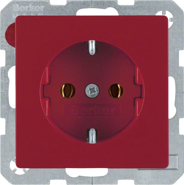 Berker Berker SCHUKO-Steckdose rot, samt 41436012