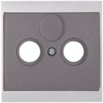 Kopp 313615188 Abdeckung für Antennensteckdose 2-fach MLT anthrose