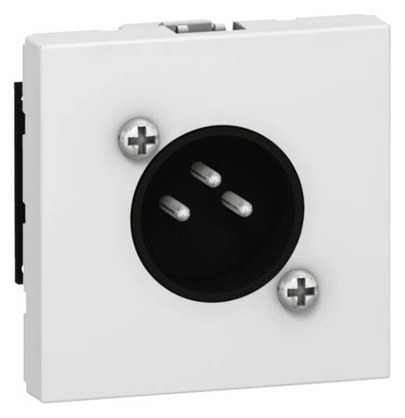 Legrand Legrand 078756 XLR-Stecker 3-polig 2-modulig Mosaic ultaweiß