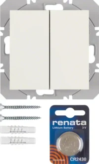 Berker KNX-Funk Wandsender 2-fach weiß glänzend 85656282
