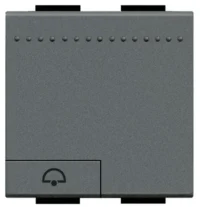 BTicino L4915M2DN LivingLight Symbolwippe 2M GLOCKE Anthrazit