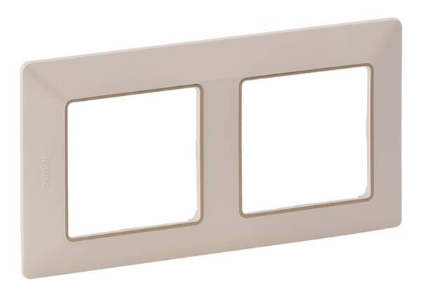 Legrand Legrand 754062 Rahmen 2-fach Valena Life mandelweiß/Chrom Thermoplast