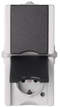 Kopp 947555007 AP-FR Std.2-fach skr ohne KiSi verdr pAQA hg/dg