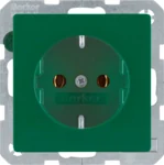 Berker SCHUKO-Steckdose grün samt 41436013