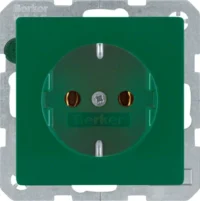 Berker SCHUKO-Steckdose grün samt 41436013